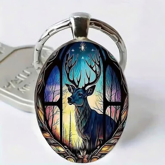 Independent Other - Stainless Steel DEER WILDLIFE Keyring Keychain Accessory